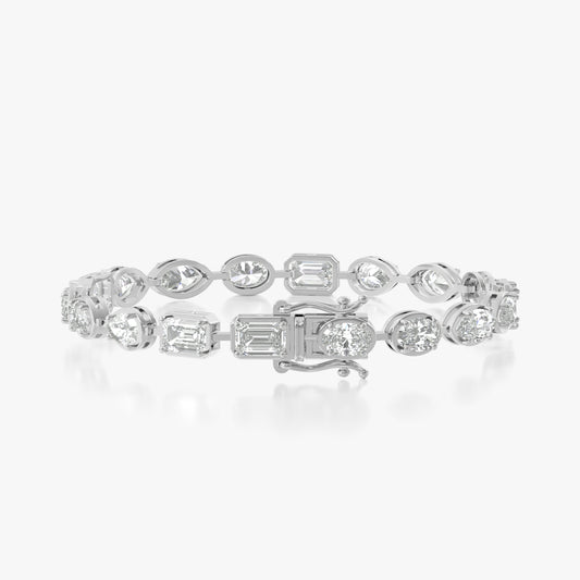14K Mixed Shape Link Bracelet