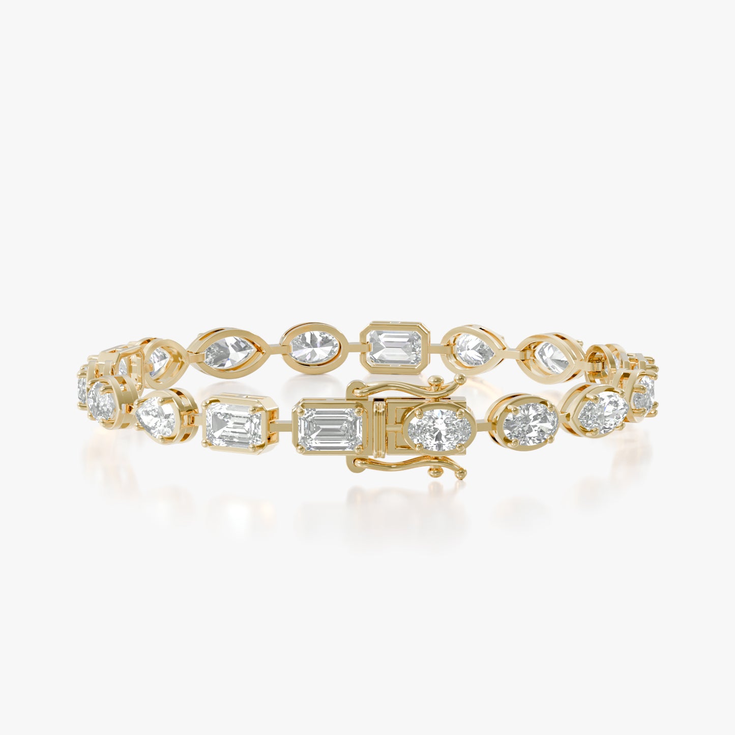 14K Mixed Shape Link Bracelet