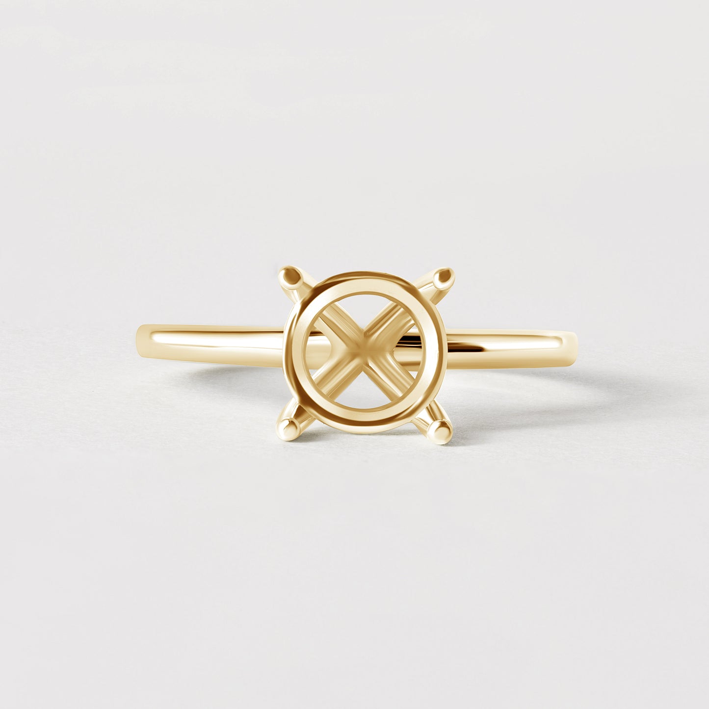 14K Classic Round Solitaire Size 6.