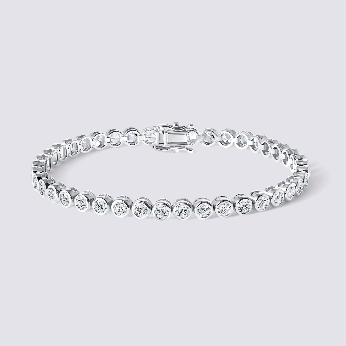 14K Bezel Tennis Bracelet — alternate product view 2