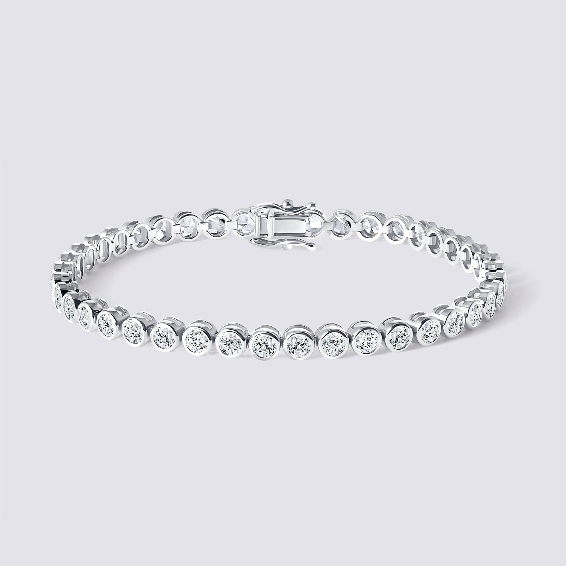 14K Bezel Tennis Bracelet — alternate product view 2