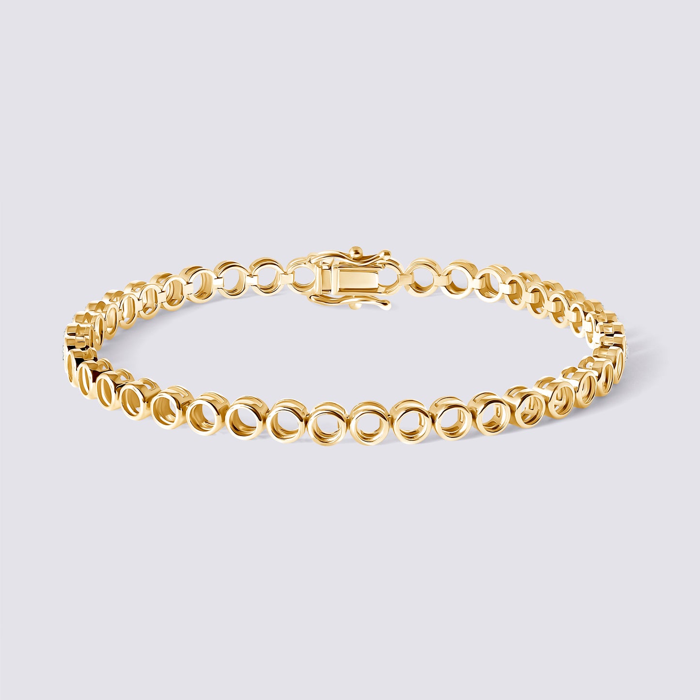 14K Bezel Tennis Bracelet — alternate product view 4