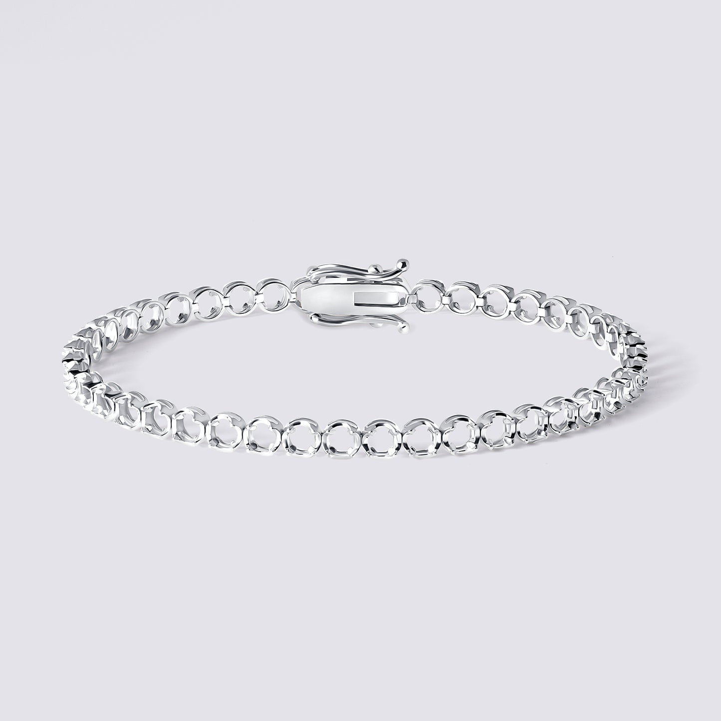 14K Ultra Light Illusion Tennis Bracelet — 14K gold mounting