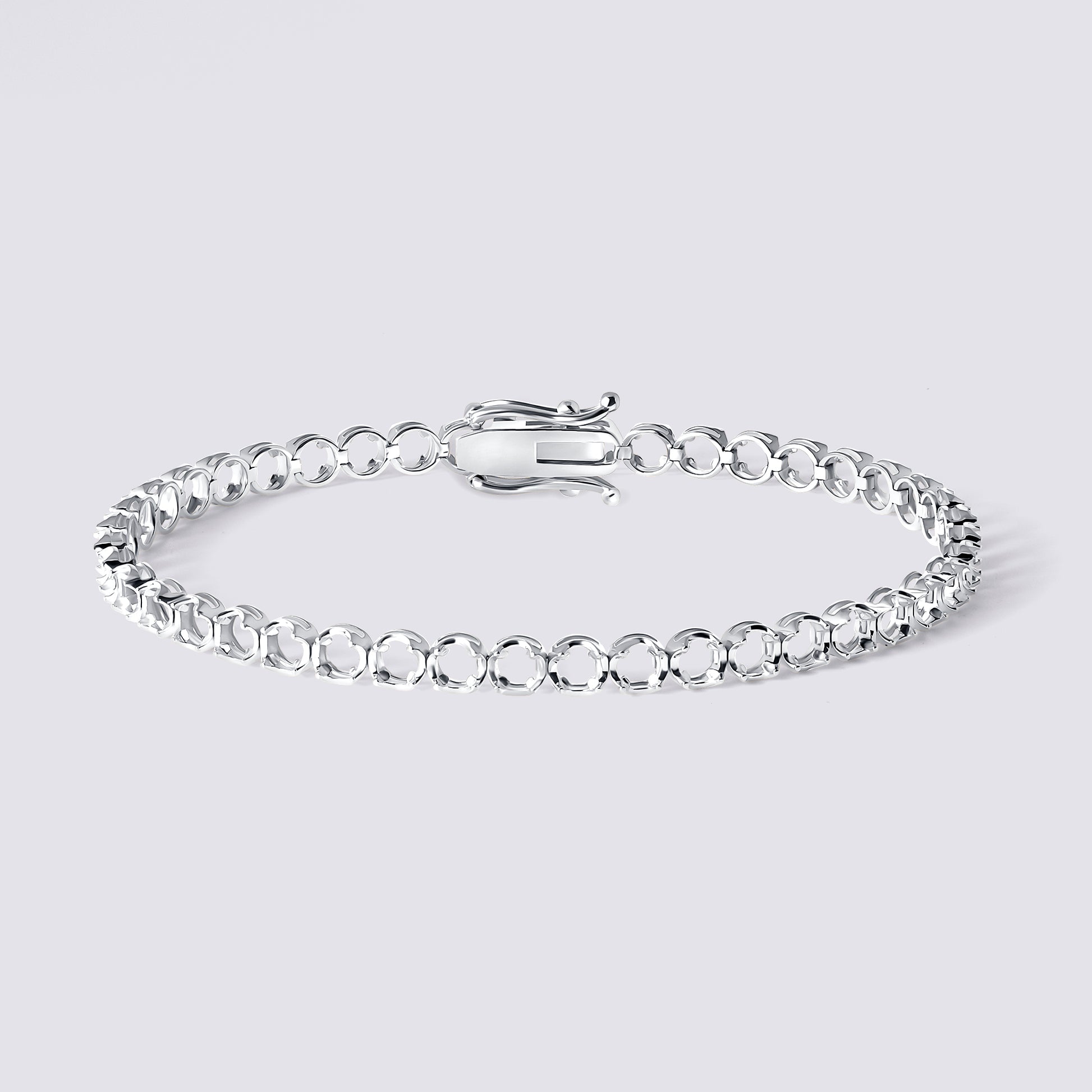 14K Ultra Light Illusion Tennis Bracelet — 14K gold mounting