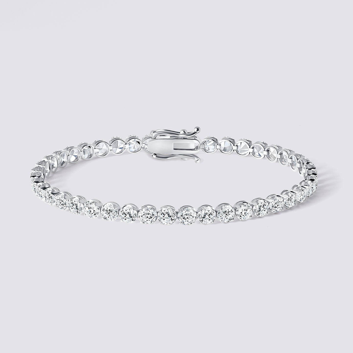 14K Ultra Light Illusion Tennis Bracelet — alternate product view 2