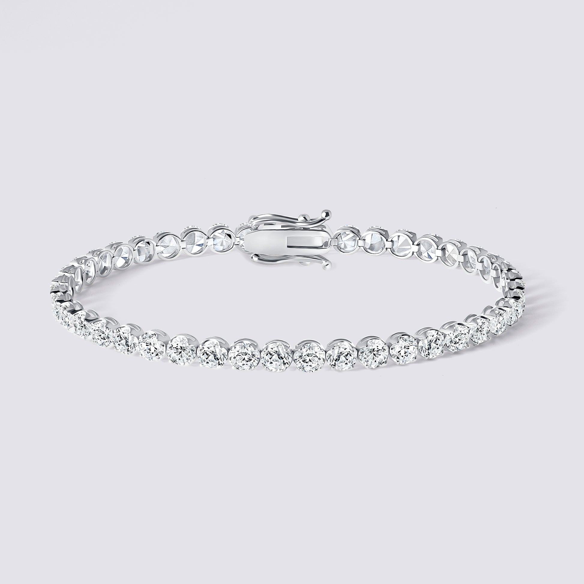 14K Ultra Light Illusion Tennis Bracelet — alternate product view 2