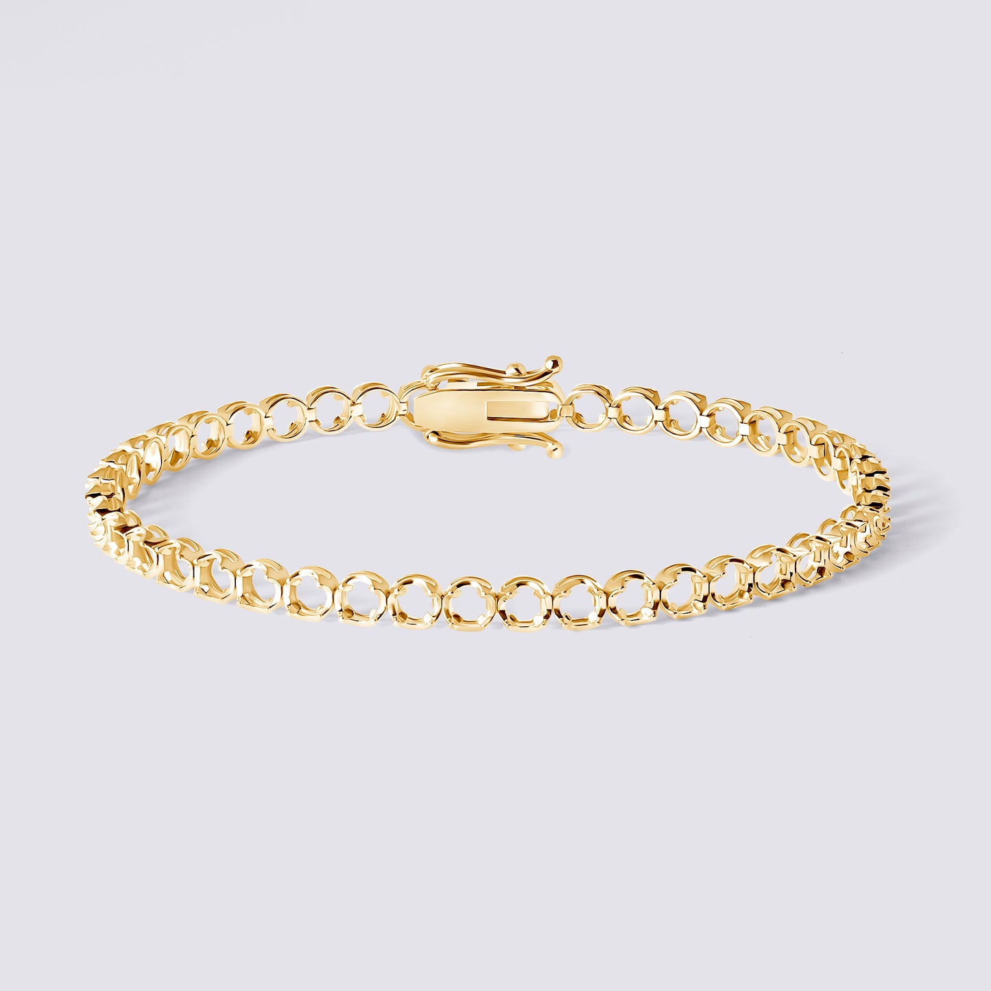 14K Ultra Light Illusion Tennis Bracelet — alternate product view 4