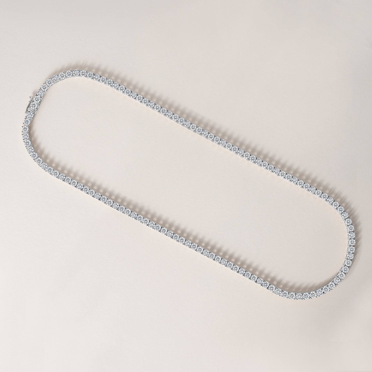 14K 4 Prong Lightweight Tennis Necklace