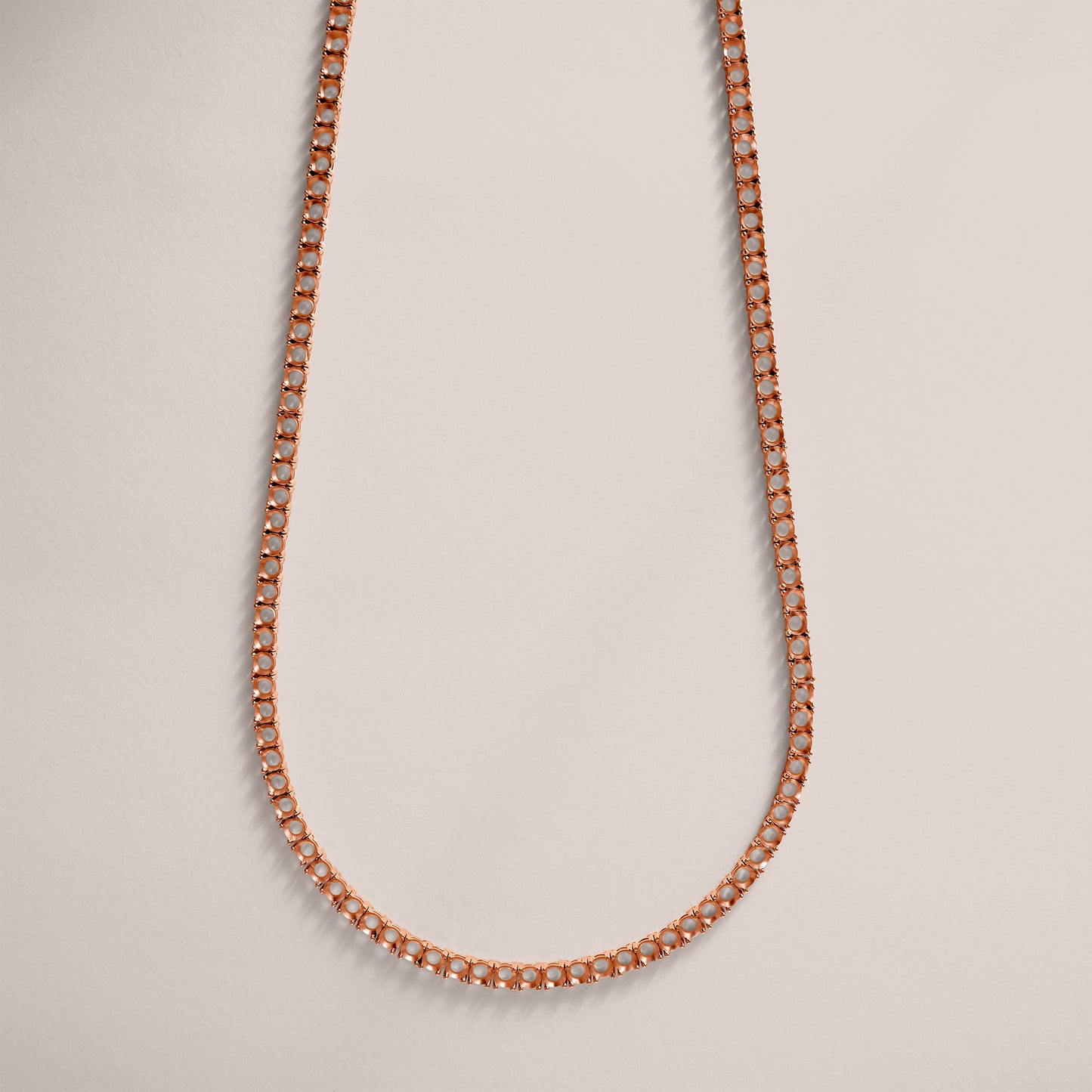 14K 4 Prong Lightweight Tennis Necklace