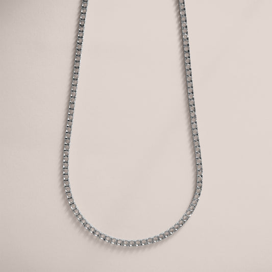 14K 4 Prong Lightweight Tennis Necklace