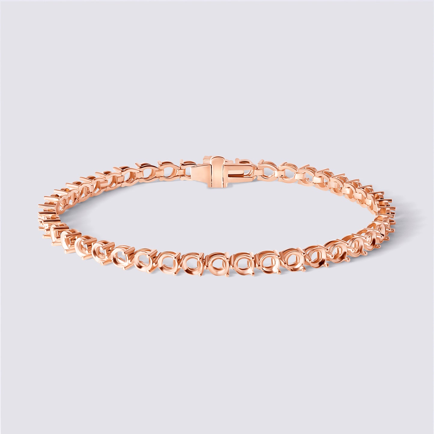 14K 3 Prong Tennis Bracelet — alternate product view 7
