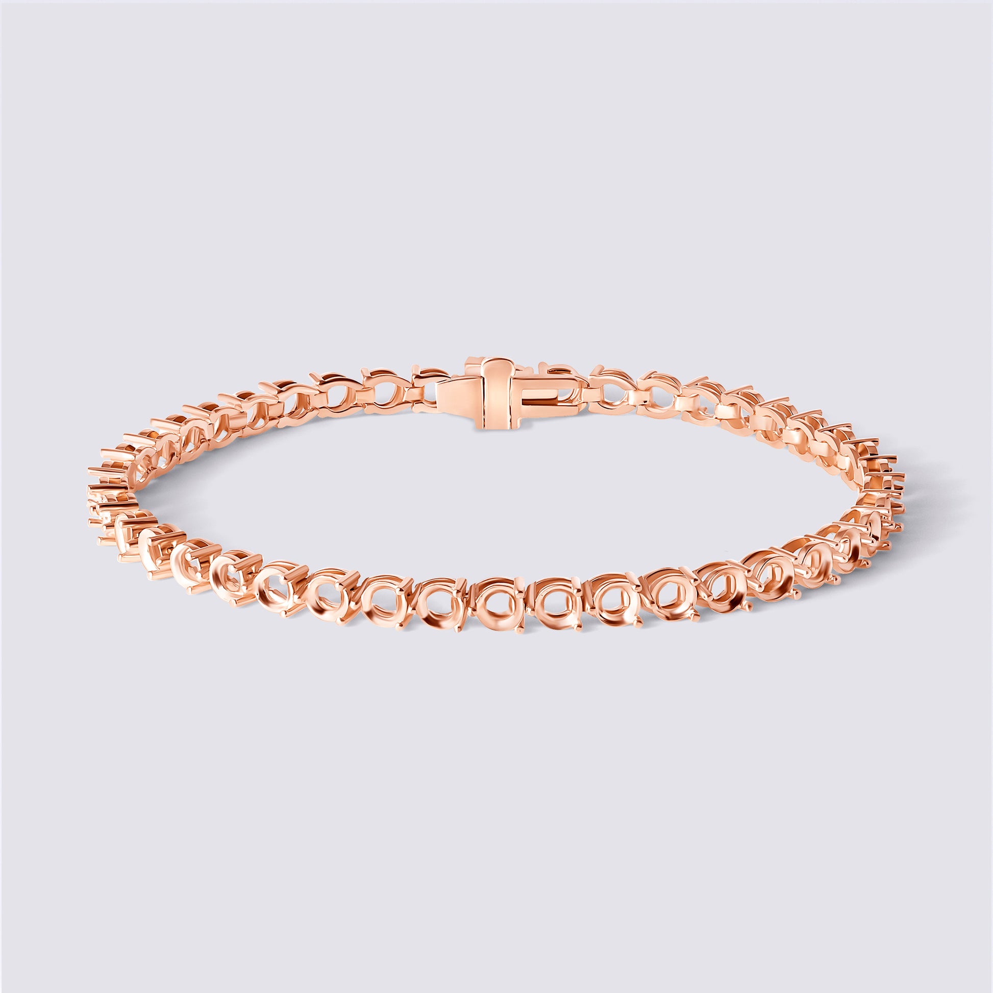 14K 3 Prong Tennis Bracelet — alternate product view 7