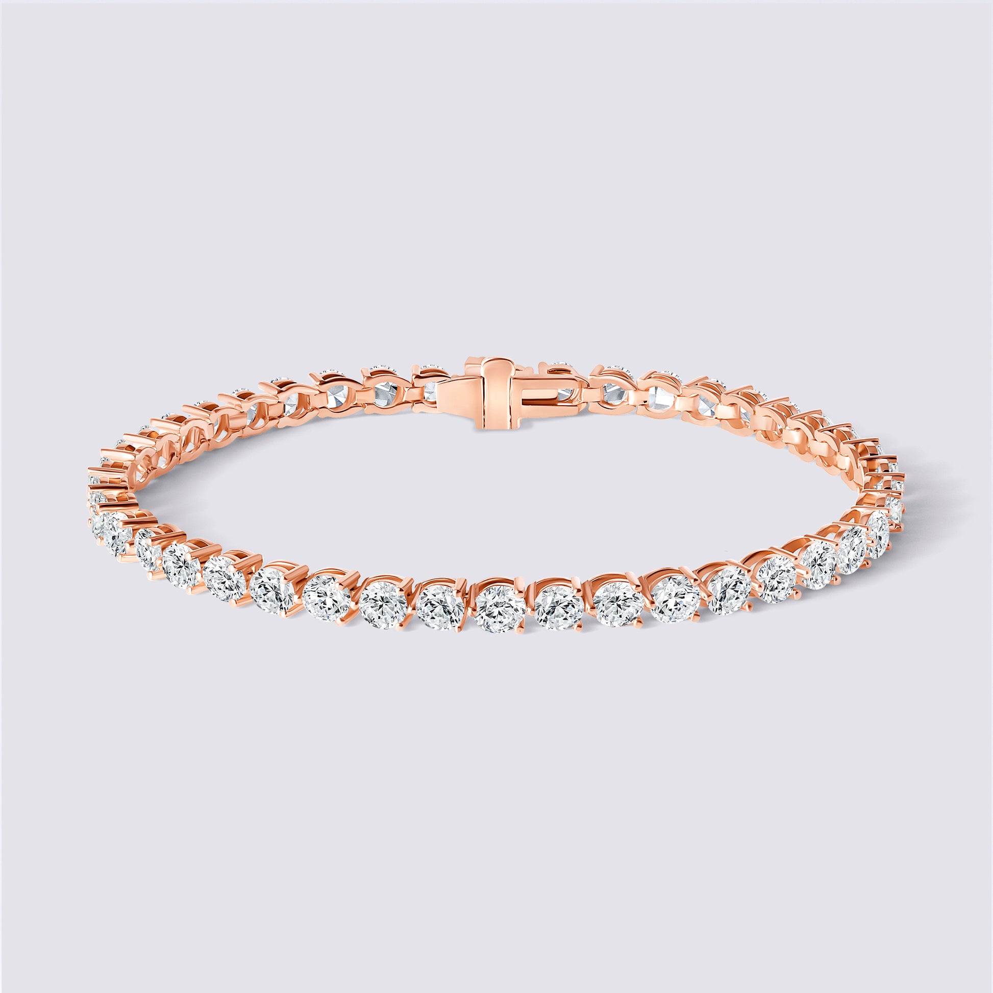 14K 3 Prong Tennis Bracelet — alternate product view 8