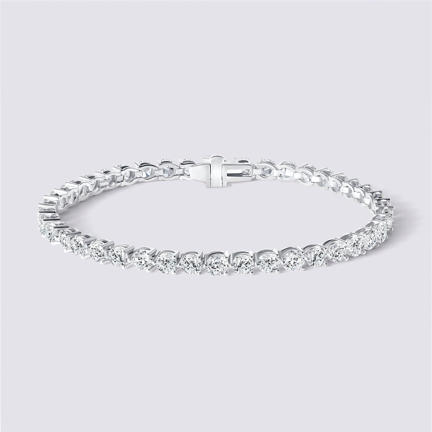 14K 3 Prong Tennis Bracelet — alternate product view 2