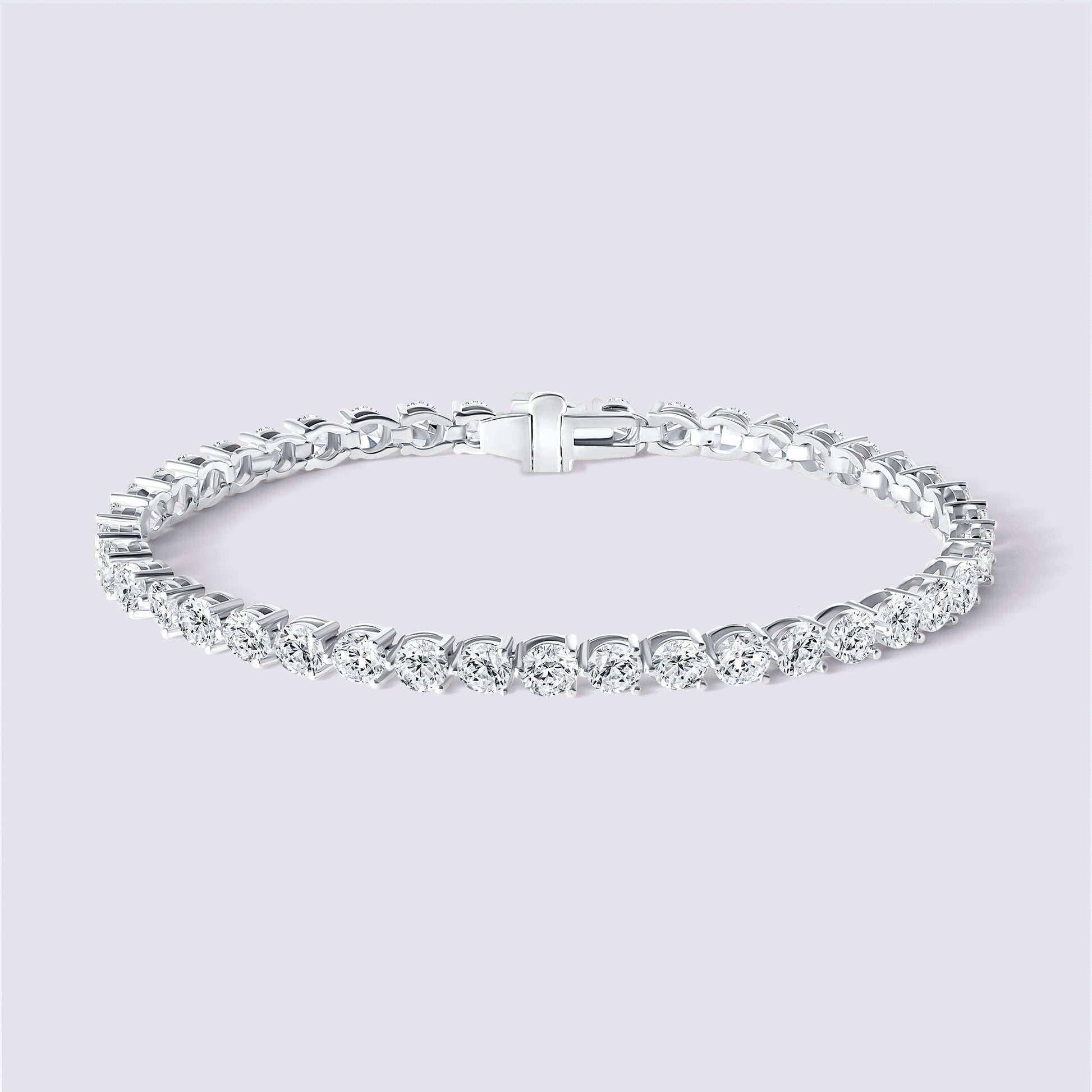 14K 3 Prong Tennis Bracelet — alternate product view 2