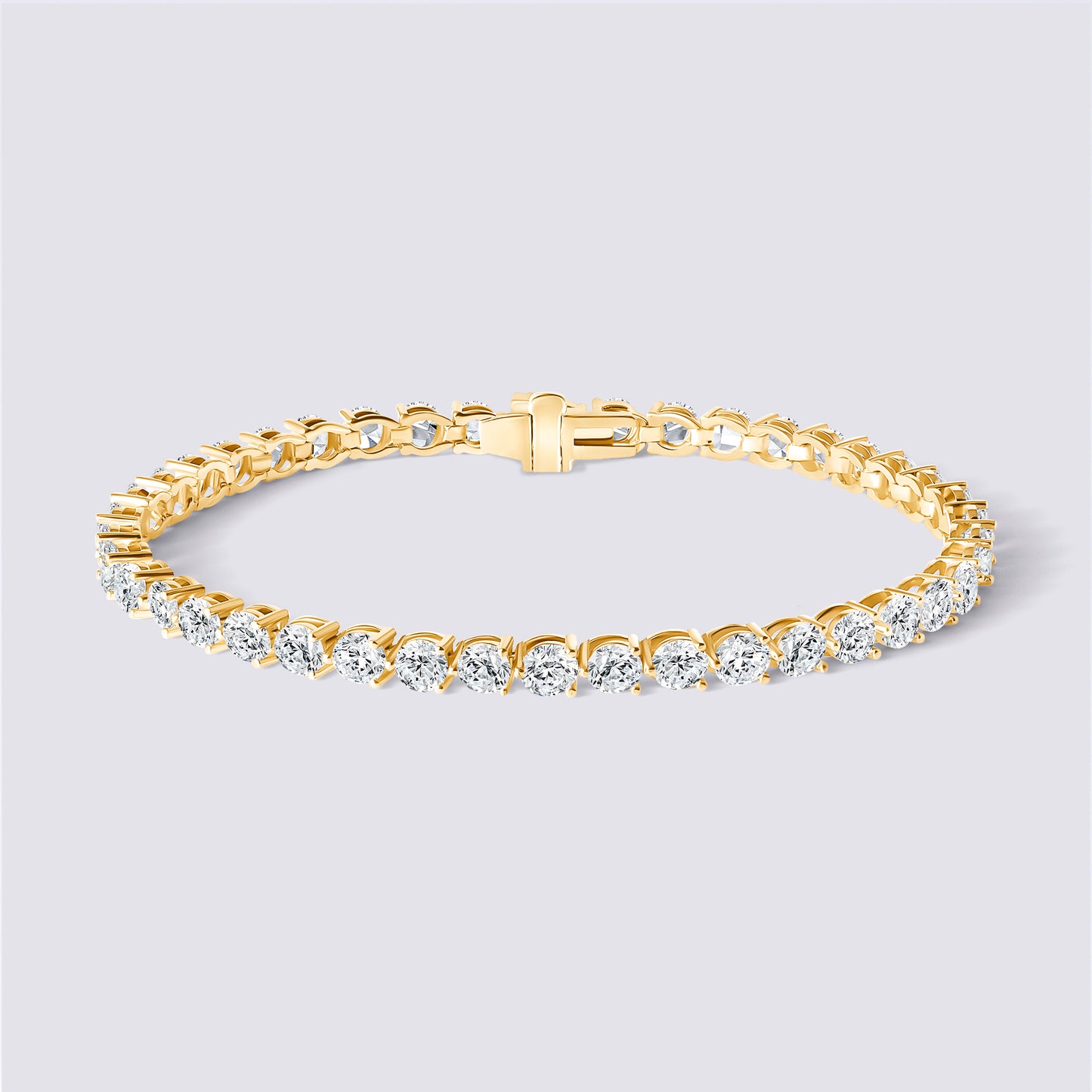 14K 3 Prong Tennis Bracelet — alternate product view 6