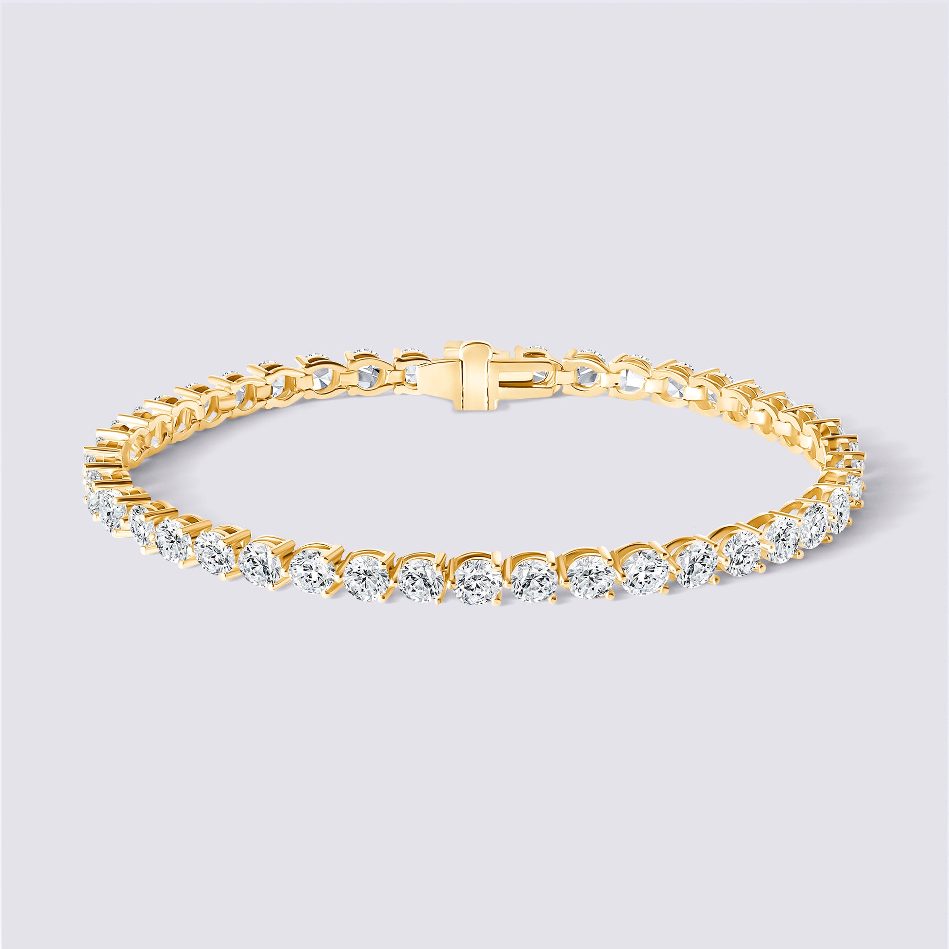 14K 3 Prong Tennis Bracelet — alternate product view 6