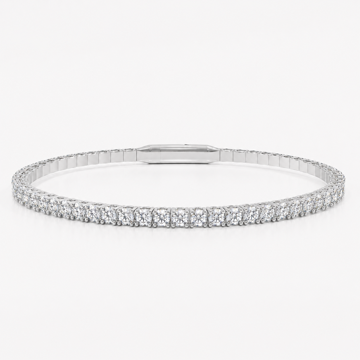 14K Flexible Bangle — 14K gold mounting