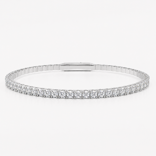 14K Flexible Bangle — 14K gold mounting