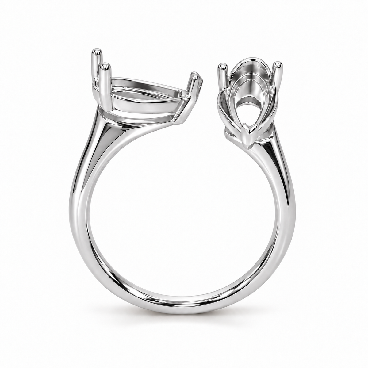 14K Fancy Small + Big Pear — Free Form (Size 6)