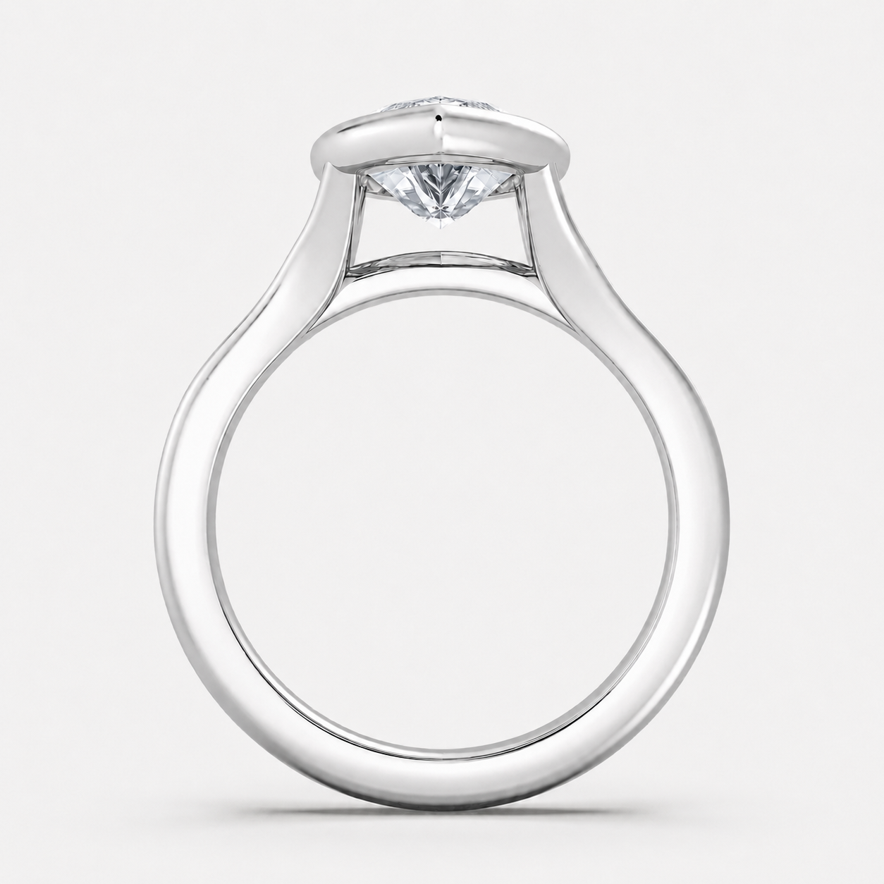 14K Marquise Solitaire — Bezel Set, Size 6.5 — alternate product view 2