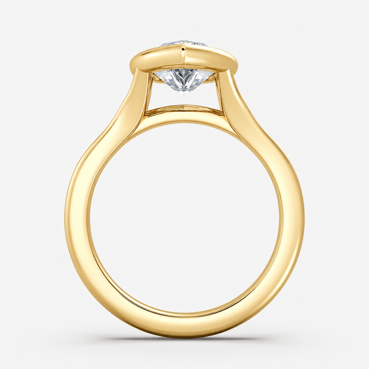 14K Marquise Solitaire — Bezel Set, Size 6.5 — alternate product view 5