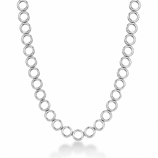 14K Bezel Tennis Necklace