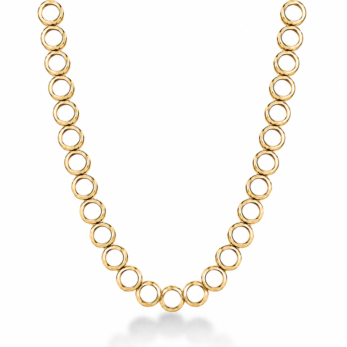 14K Bezel Tennis Necklace