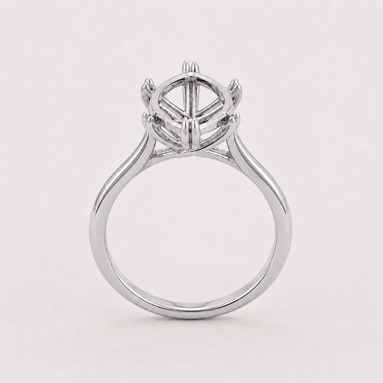 14K 6-Prong Marquise Solitaire — Double Prong Cathedral, Size 6.5 — alternate product view 2