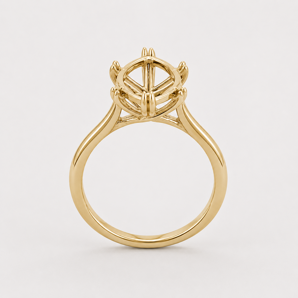 14K Marquise Solitaire — Double Prong Cathedral, Size 6.5 — alternate product view 4