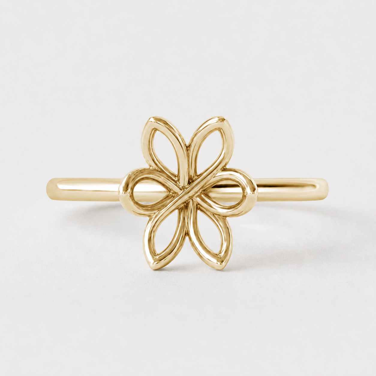 14K Oval Solitaire — 6 Prong Tulip (Made to Order), Size 6.5 — alternate product view 4