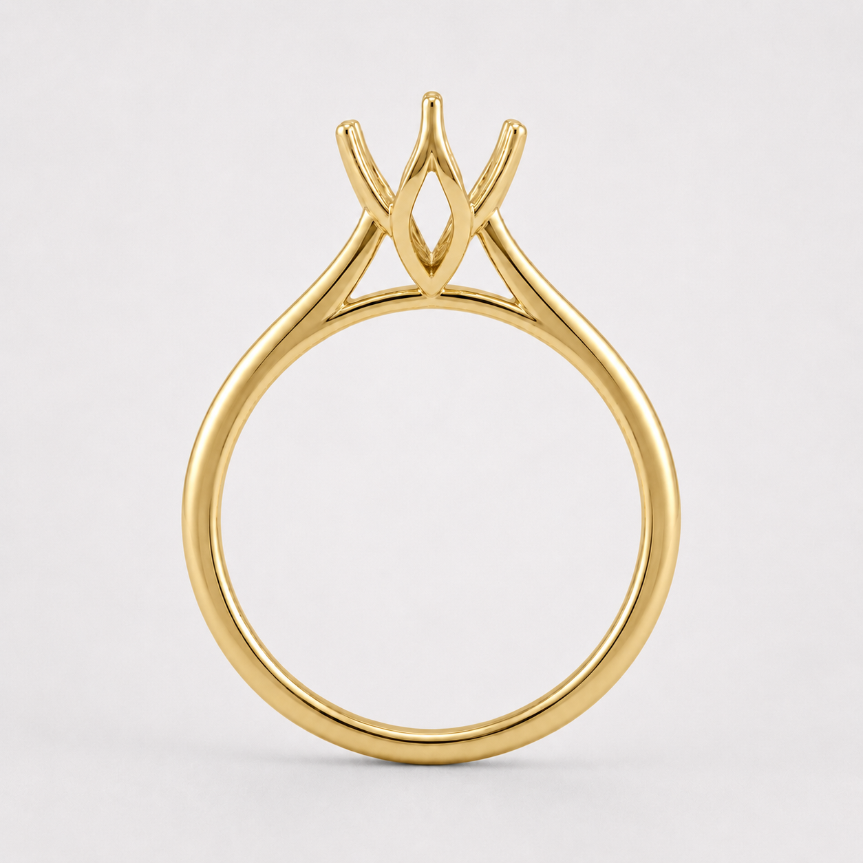 14K Marquise Solitaire — Flower Tulip, Size 6.5 — alternate product view 4