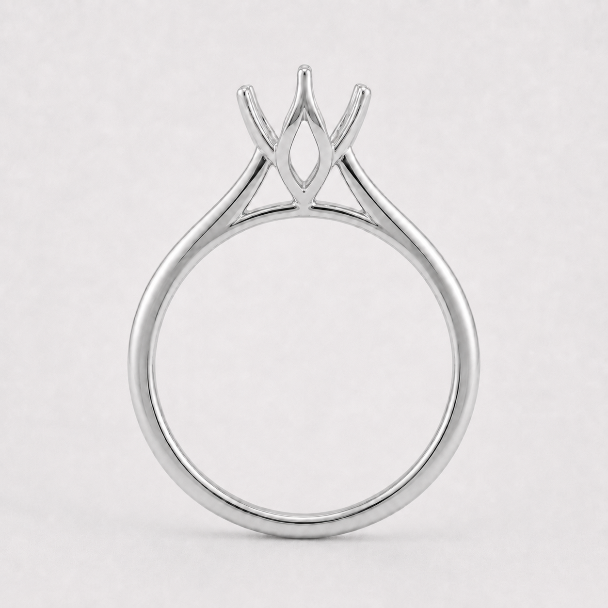 14K Marquise Solitaire — Flower Tulip, Size 6.5 — alternate product view 2