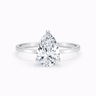 14K Flat Edge Pear Solitaire Size 6.5