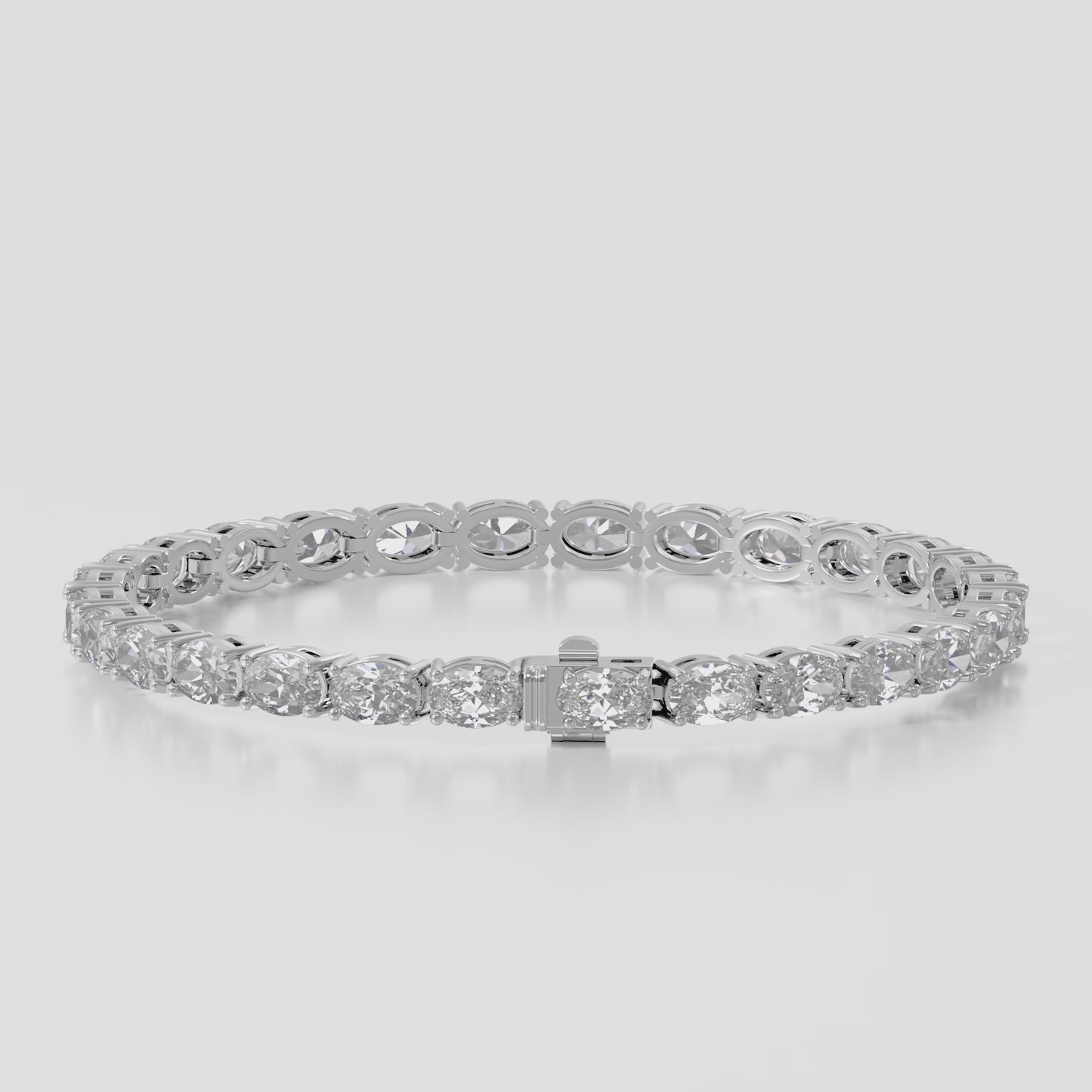 14K E/W Oval Tennis Bracelet — product video