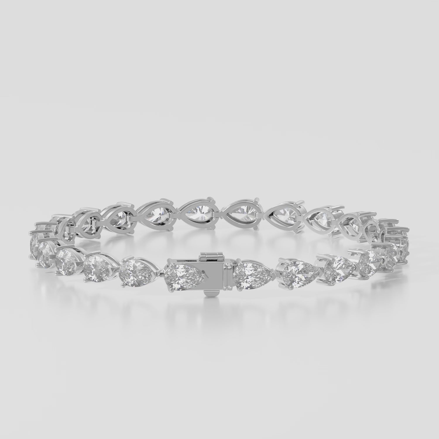 14K E/W Pear Tennis Bracelet — product video
