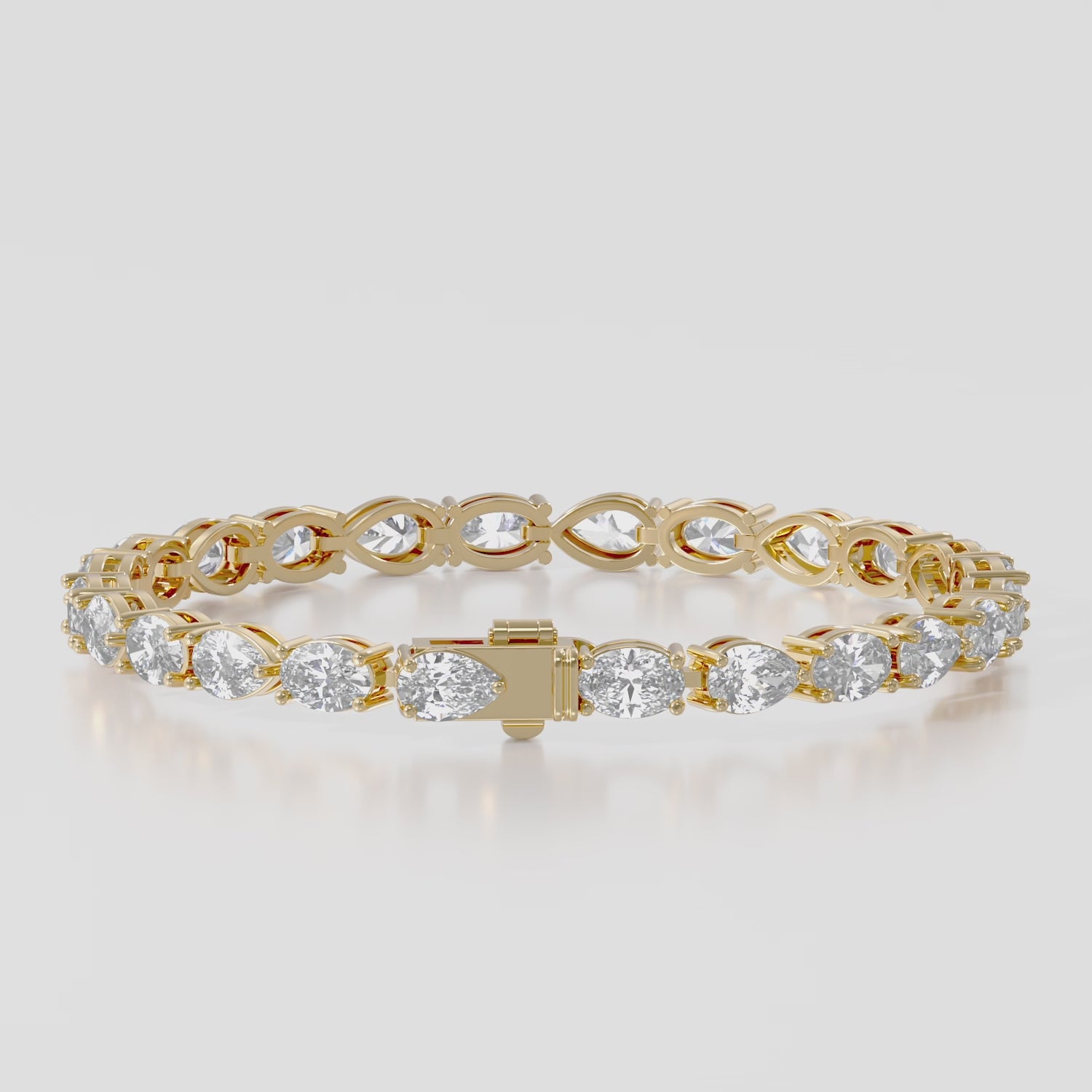 14K Pear Oval Mixed Shape Bracelet — alternate product video 2