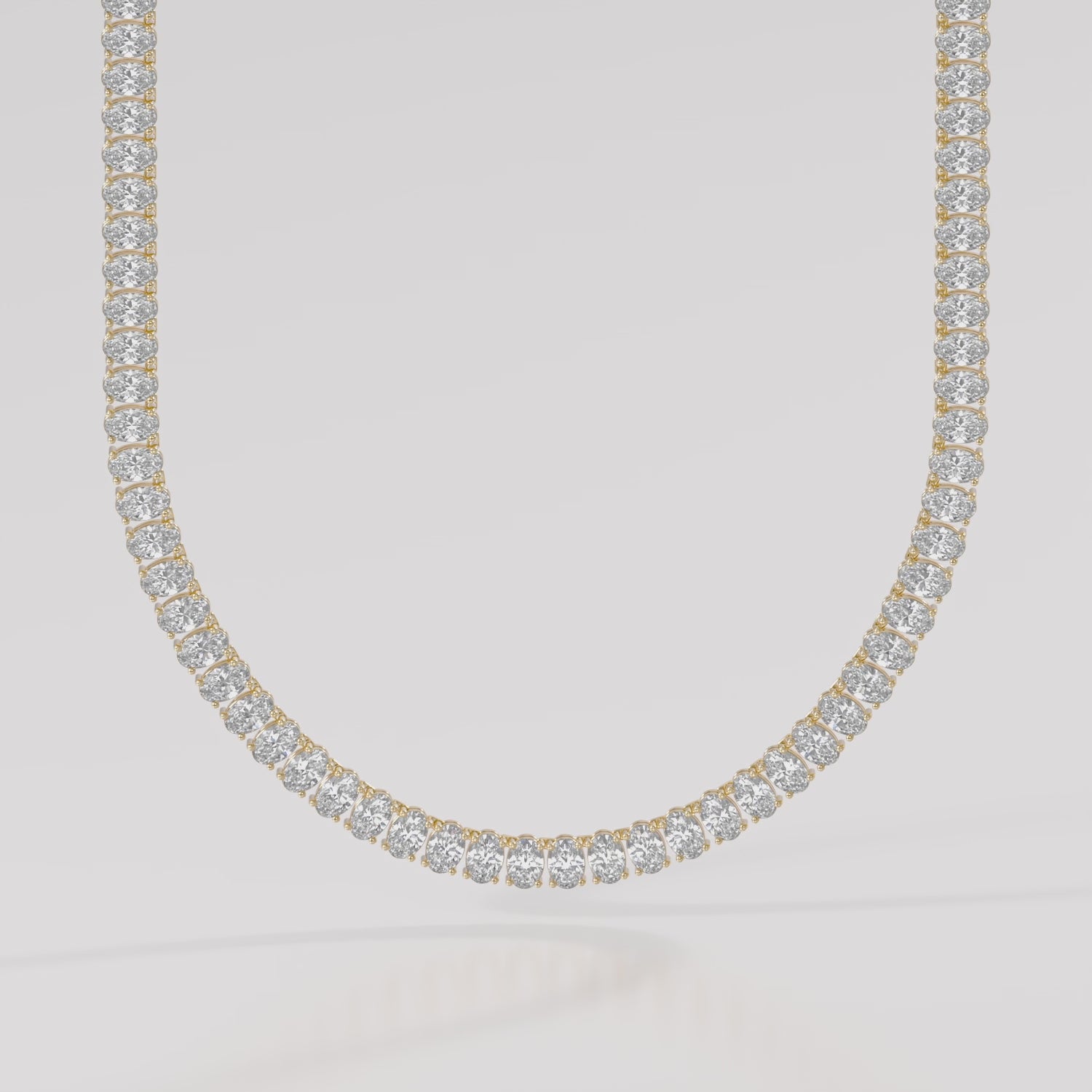 14K Classic Oval Tennis Necklace — product video