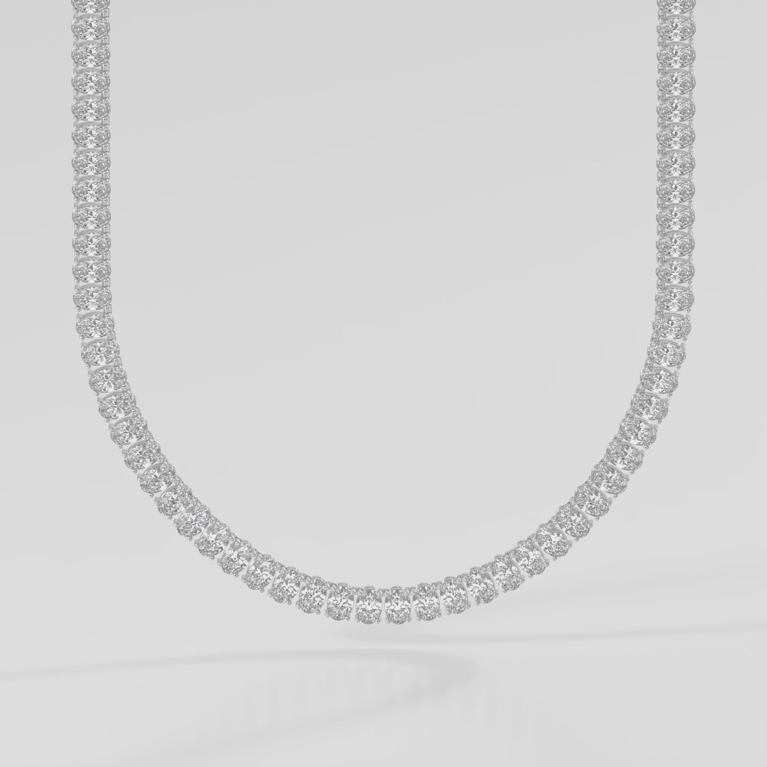 14K Classic Oval Tennis Necklace — alternate product video 2