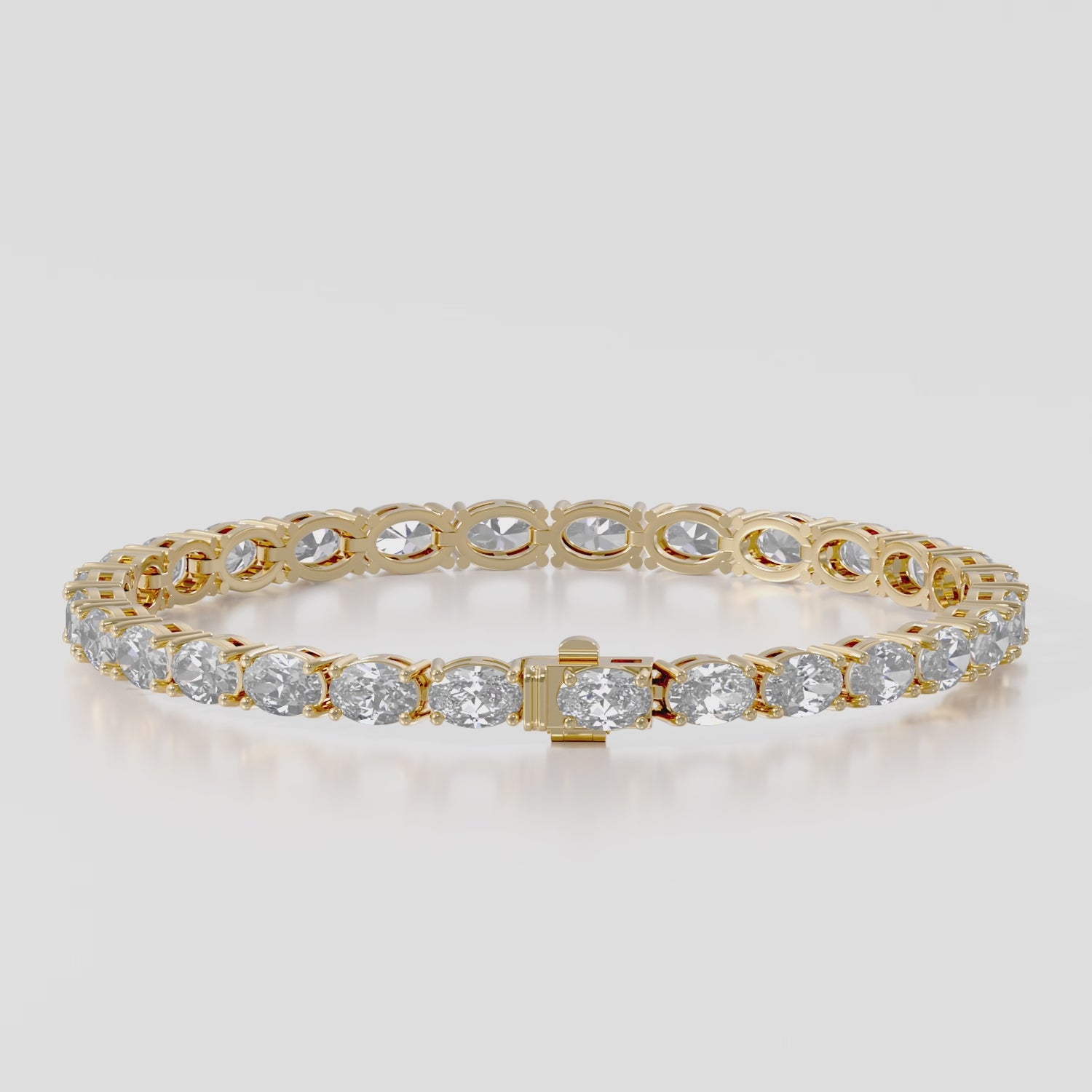 14K E/W Oval Tennis Bracelet — alternate product video 2