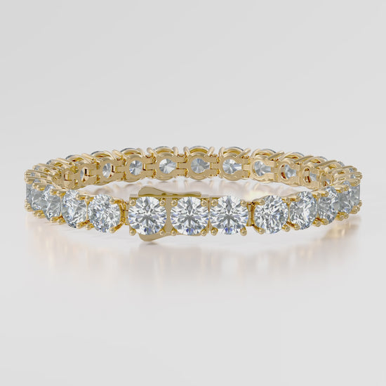 14K Elegant Lightweight 4 Prong Tennis Bracelet — alternate product video 2