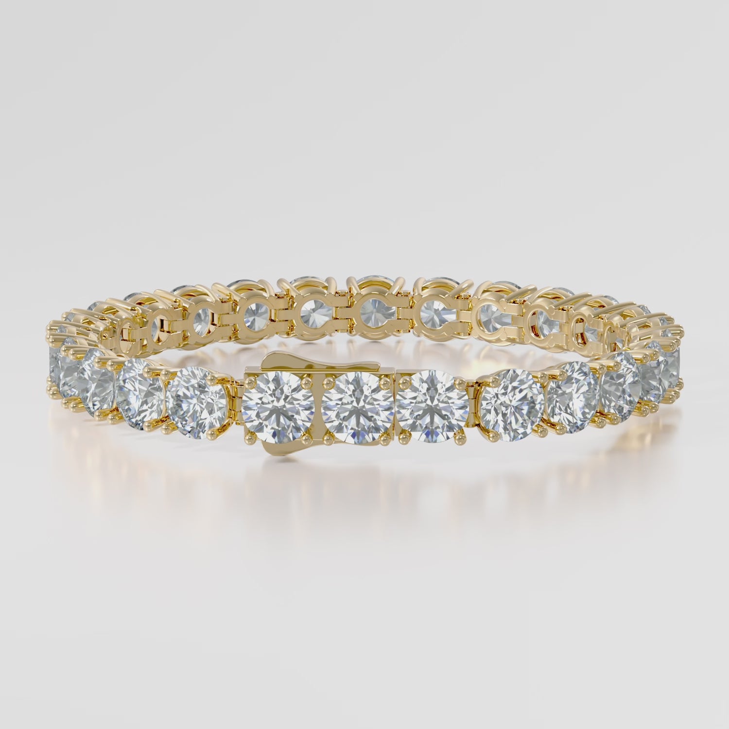 14K Elegant Lightweight 4 Prong Tennis Bracelet — alternate product video 2