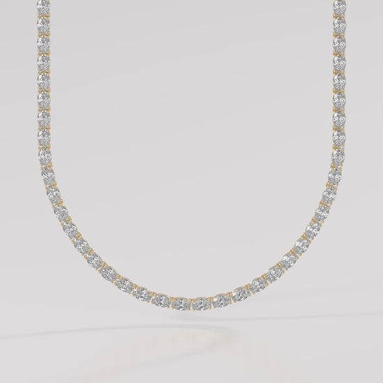 14K East-West Oval Tennis Necklace — product video