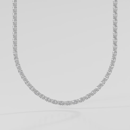 14K East-West Oval Tennis Necklace — alternate product video 2