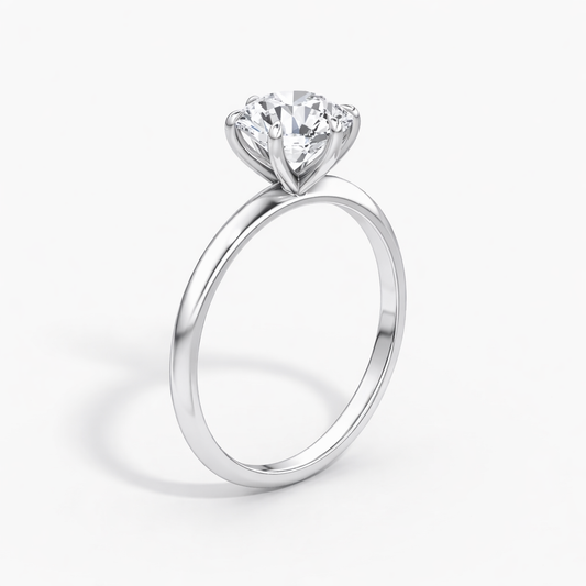 14K 6 Prong Round Solitaire Size 6.