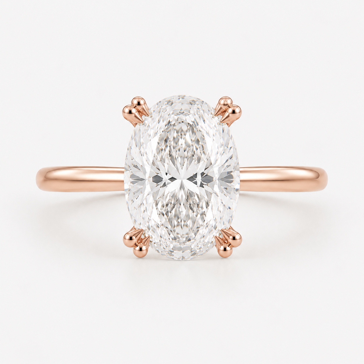 14K Oval Solitaire — Tulip, Size 6.5 — alternate product view 9