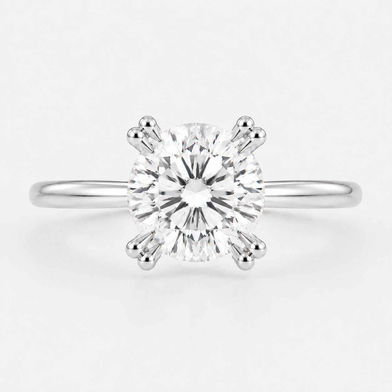 14K Round Solitaire — Tulip (New Design), Size 6.5 — alternate product view 3