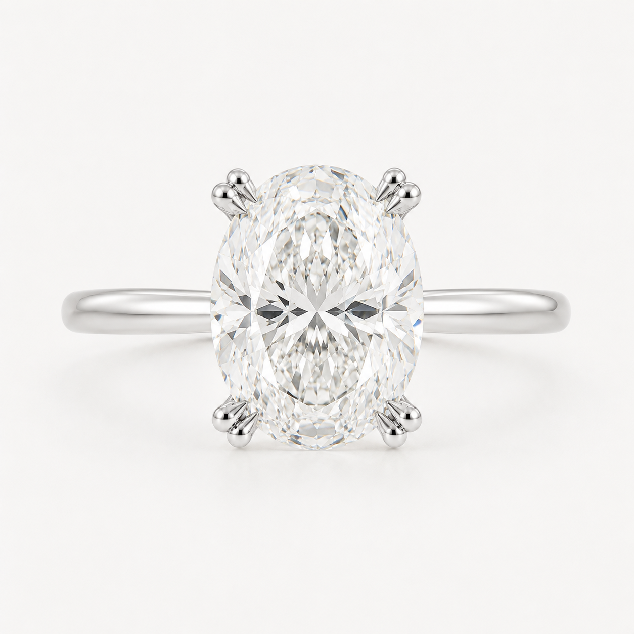 14K Oval Solitaire — Tulip, Size 6.5 — alternate product view 3