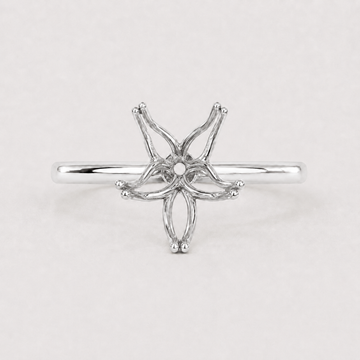 Pear tulip solitaire mounting