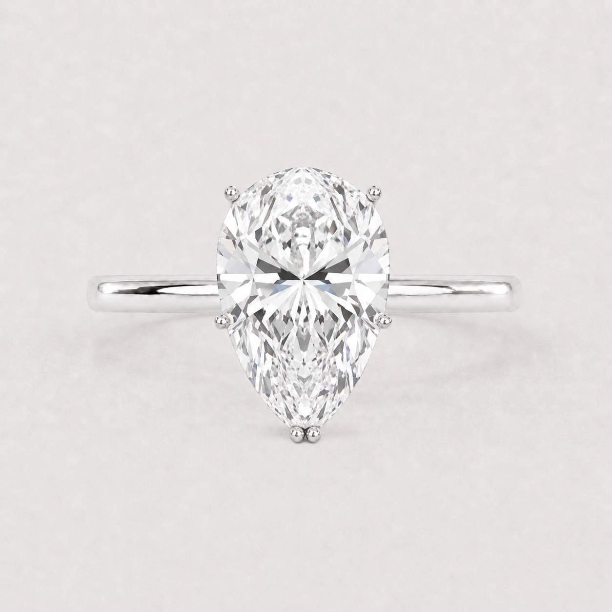 14K Pear Solitaire — Ultra Light Tulip, Size 6.5 — alternate product view 3
